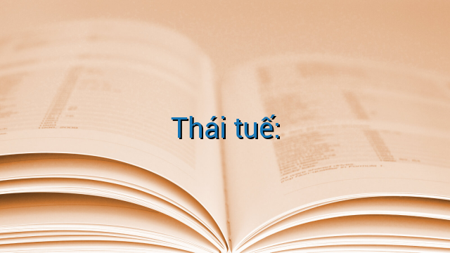 Thái tuế: