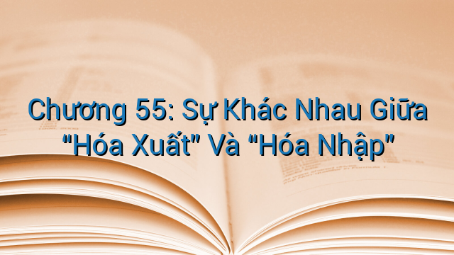 Chương 55: Sự Khác Nhau Giữa “Hóa Xuất” Và “Hóa Nhập”